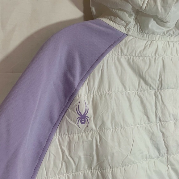 Spyder Womens NWT Glissade Hybrid Anorak Insulator Jacket  Purple/White S or XL - Picture 7 of 8